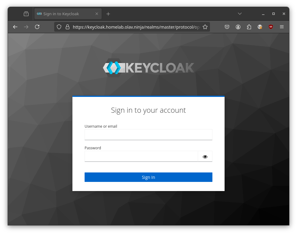 Screenshot of the Keycloak Admin UI